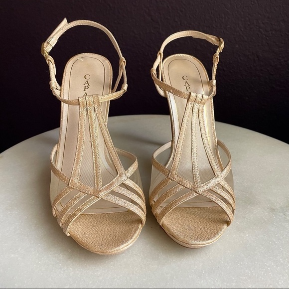 Caparros Lucky Peach Glitz Heels Size 8.5 - Picture 3 of 9